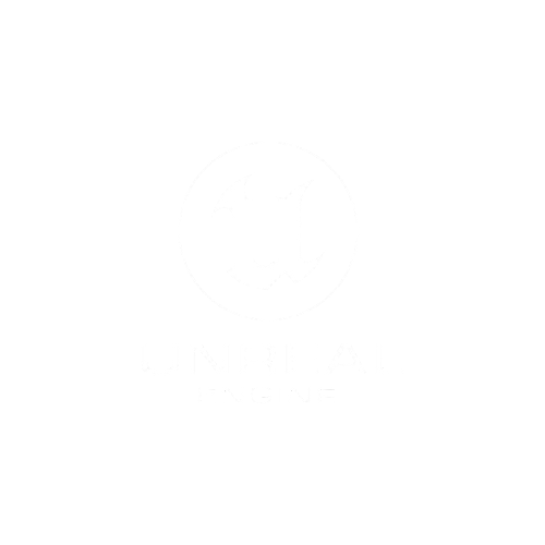 Unreal Engine logo featuring a stylized 'U' inside a circle with 'UNREAL ENGINE' text below.